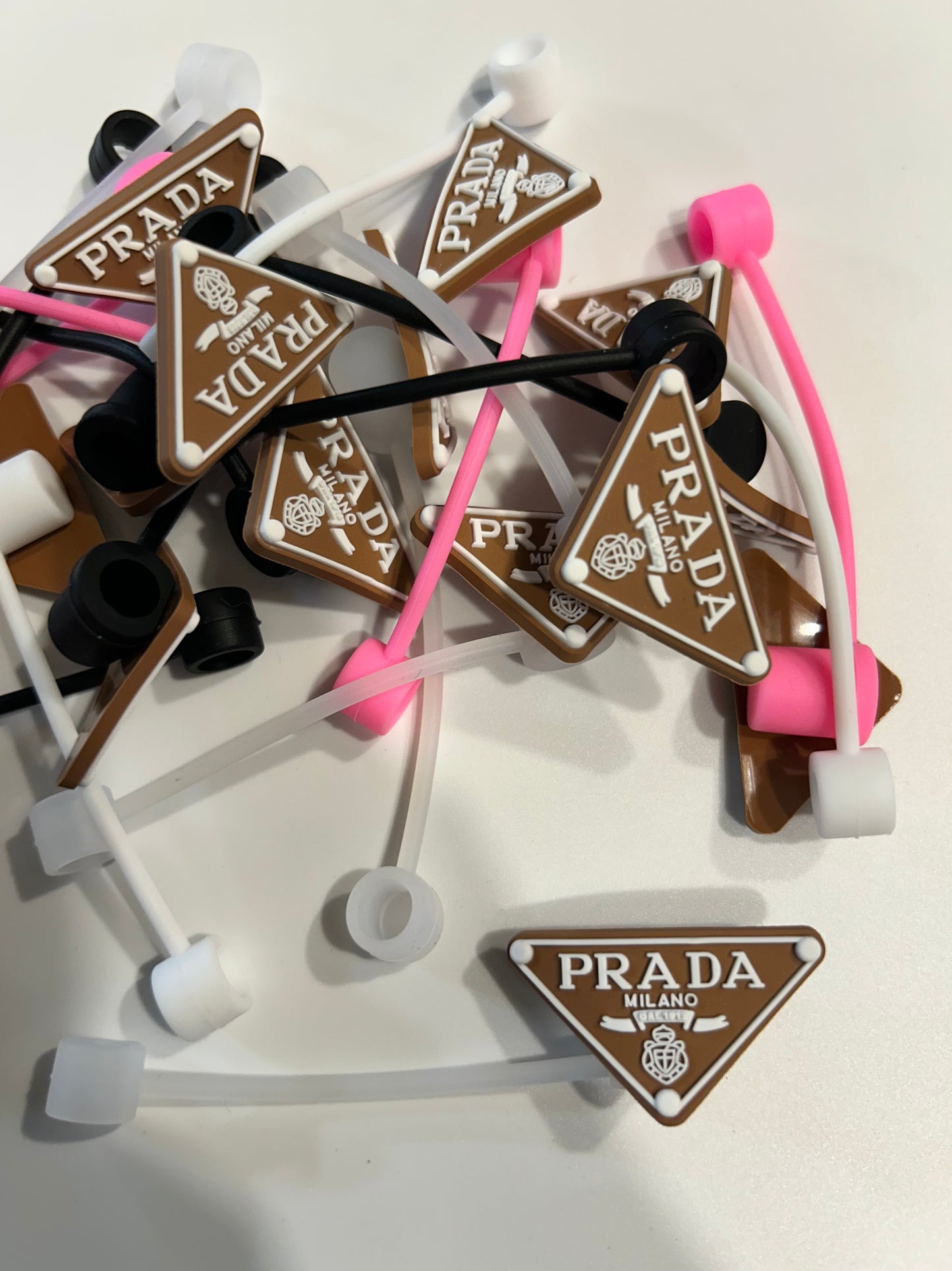 Straw charms chocolate gold tumbler topper, luxury straw topper
