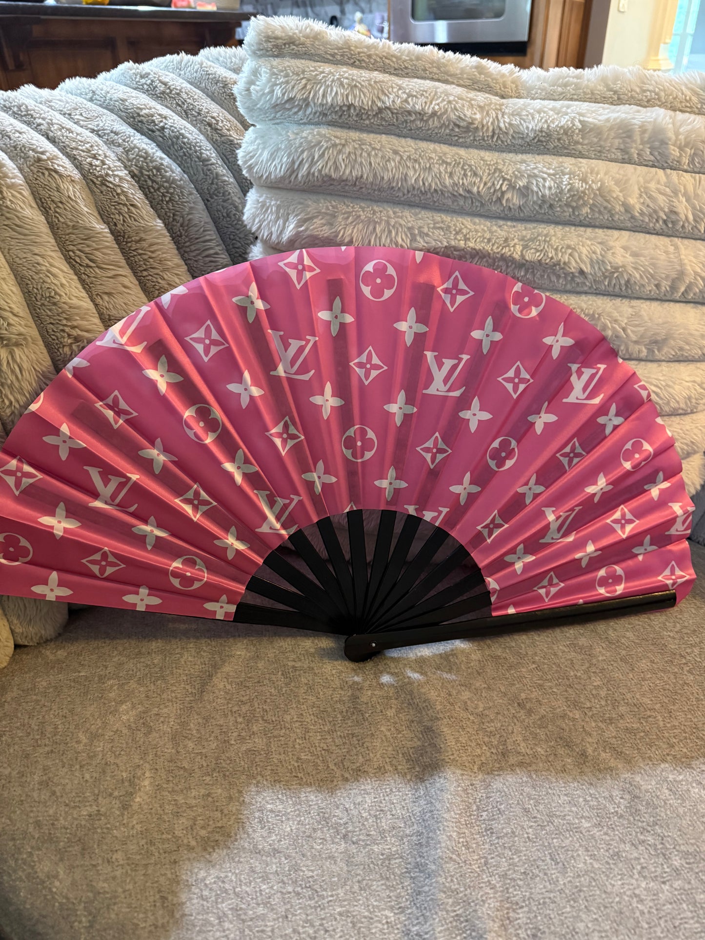 Rave Fan Luxury Designer Inspired Hand Fan Rave Fan Festival Fan Large Rave Fan Folding Fan Large Hand Fan for Festivals
