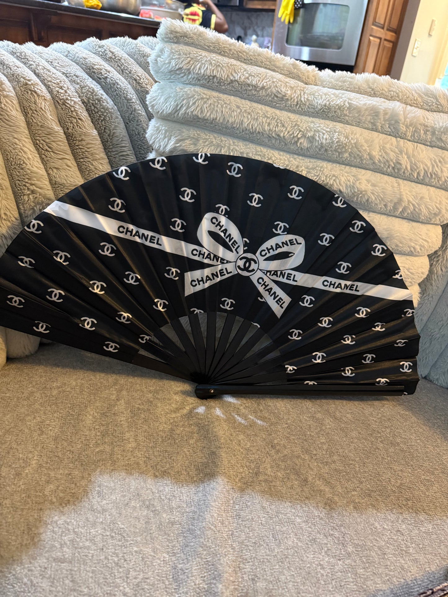 Rave Fan Luxury Designer Inspired Hand Fan Rave Fan Festival Fan Large Rave Fan Folding Fan Large Hand Fan for Festivals