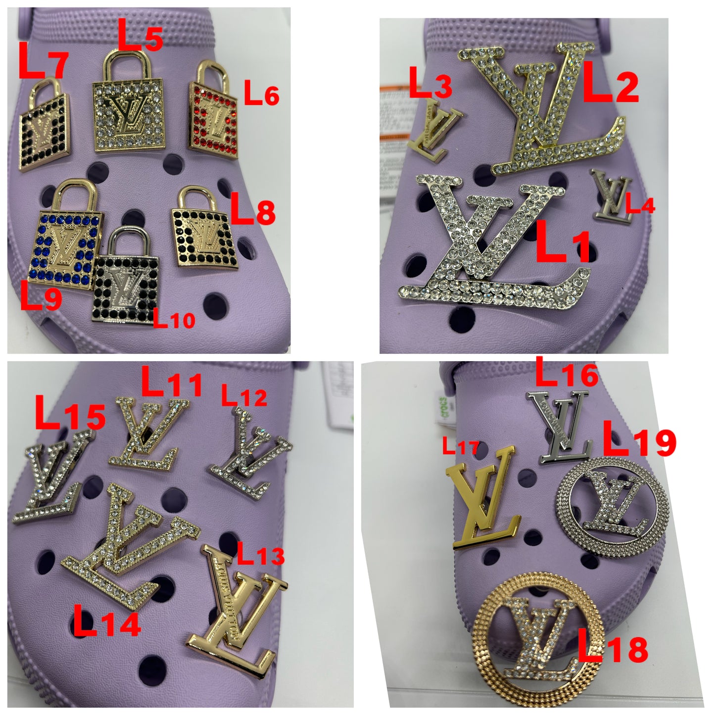 L Luxury désigner charms