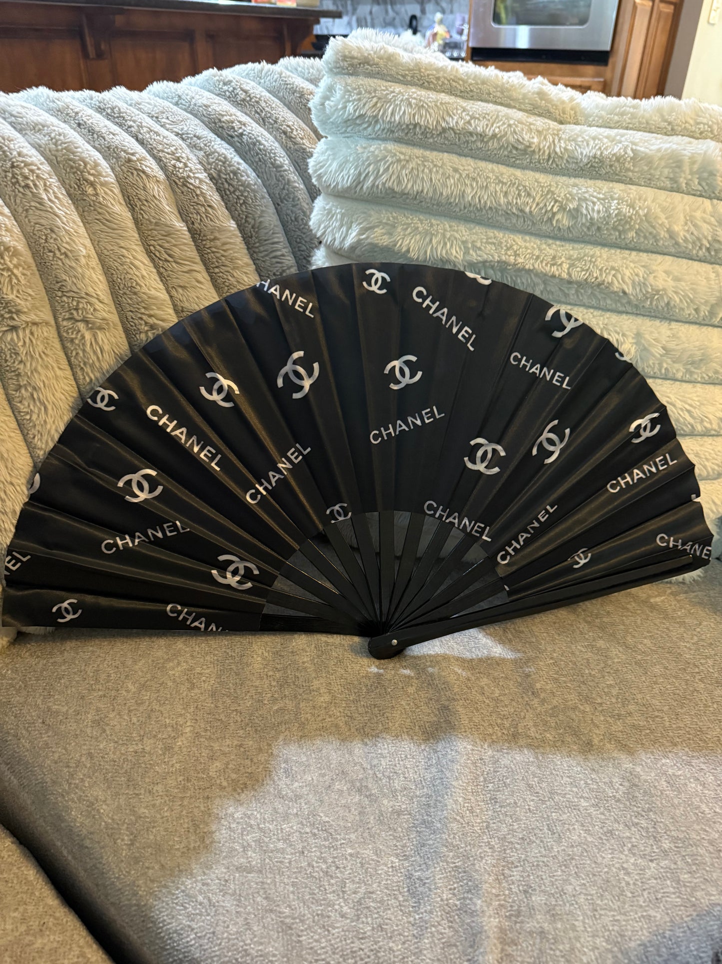 Rave Fan Luxury Designer Inspired Hand Fan Rave Fan Festival Fan Large Rave Fan Folding Fan Large Hand Fan for Festivals