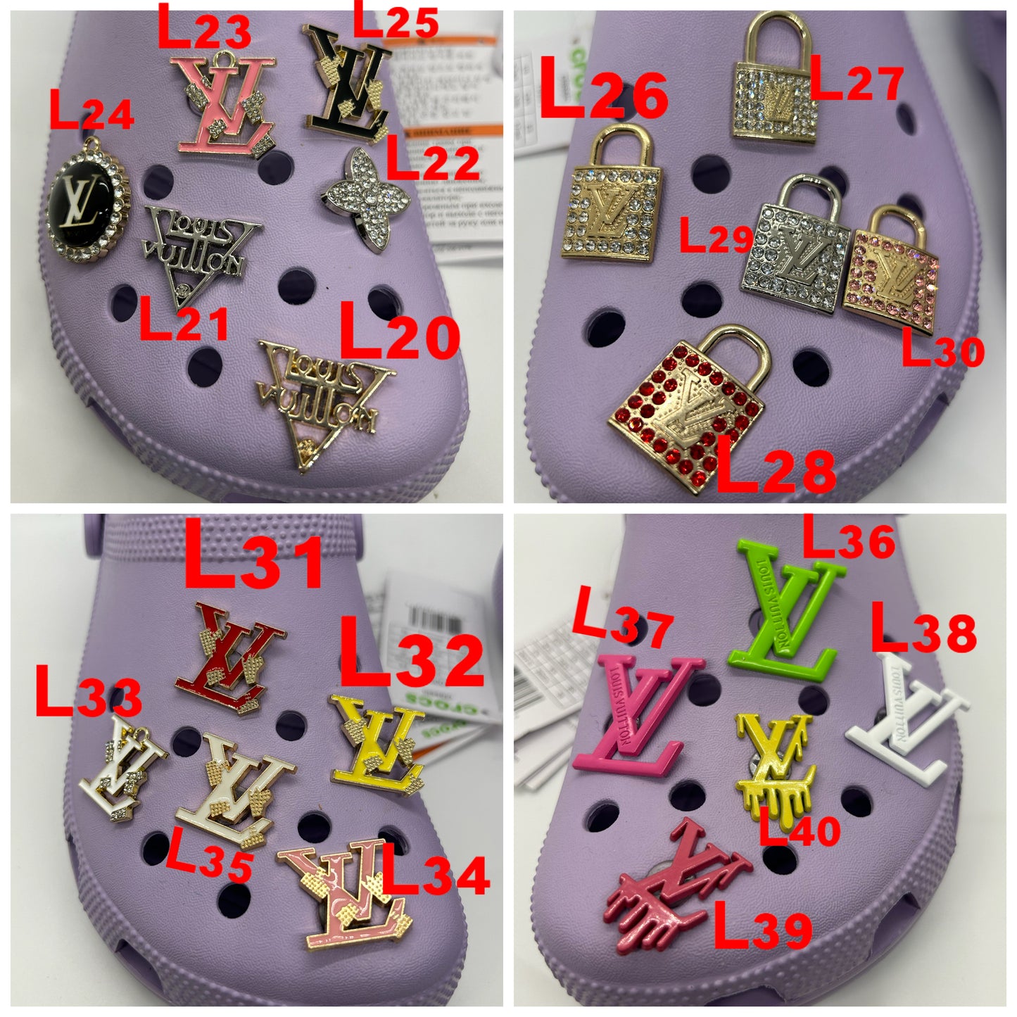 L Luxury désigner charms