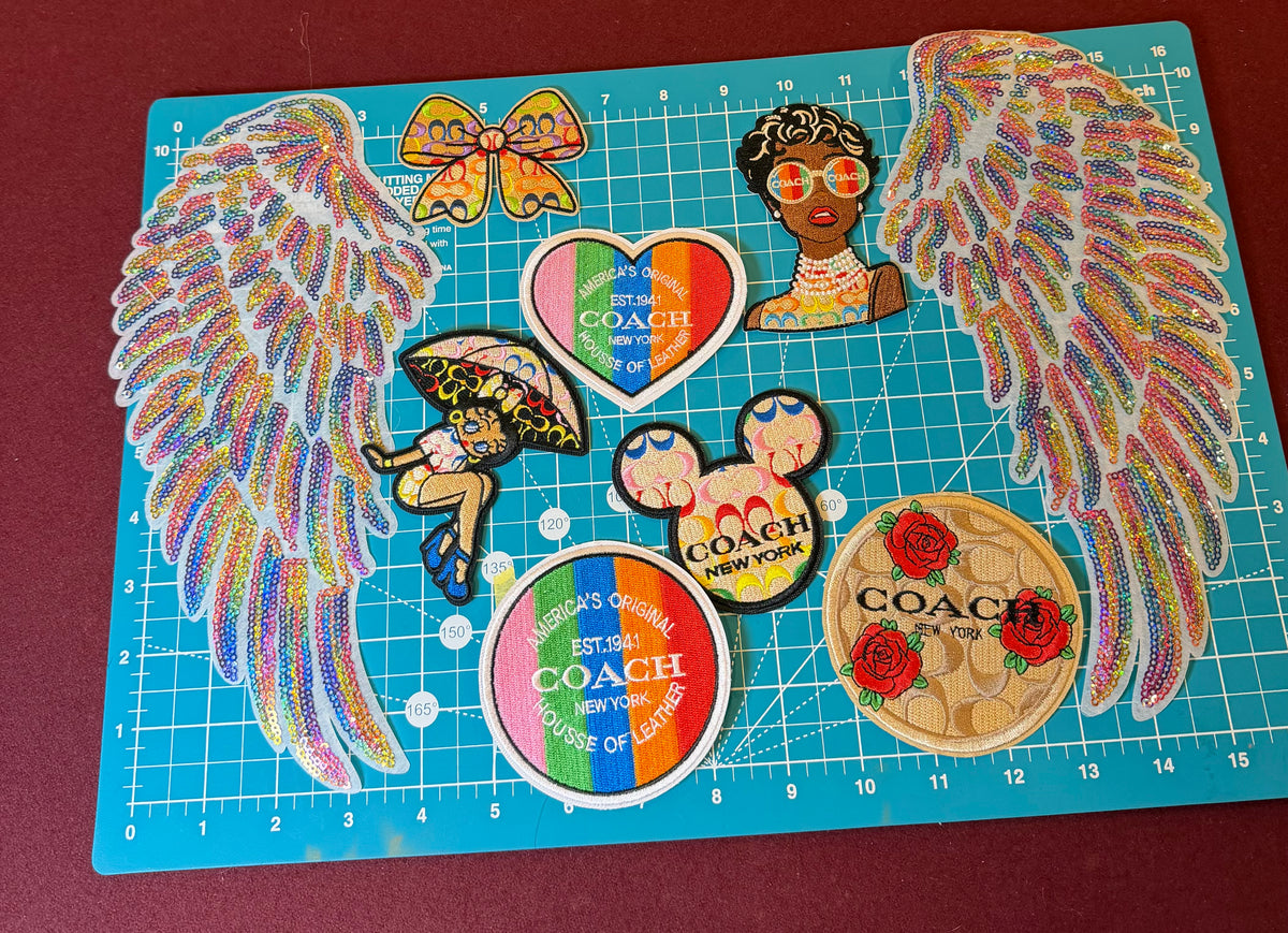 Colorful Angel Wings & Fashion Patch Bundle Embroidered Appliqué Set for Jackets, Denim & DIY Crafts