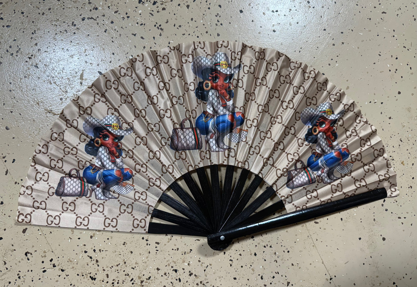 Rave Fan Luxury Designer Inspired Hand Fan Rave Fan Festival Fan Large Rave Fan Folding Fan Large Hand Fan for Festivals