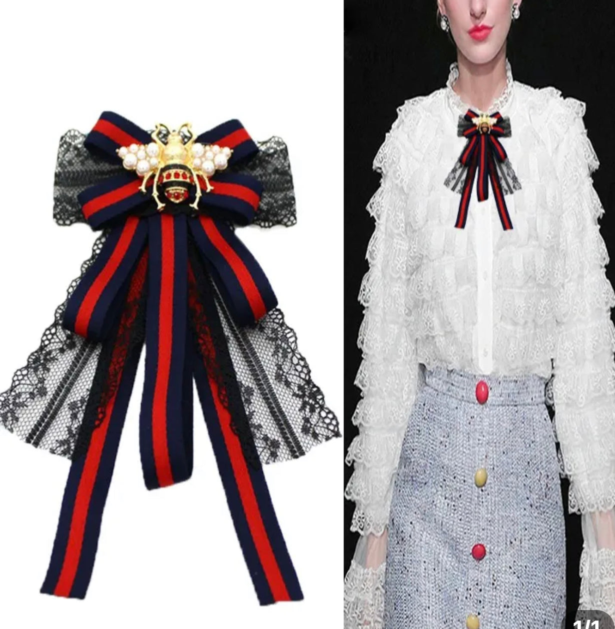 Luxury Bee Pin and Bow