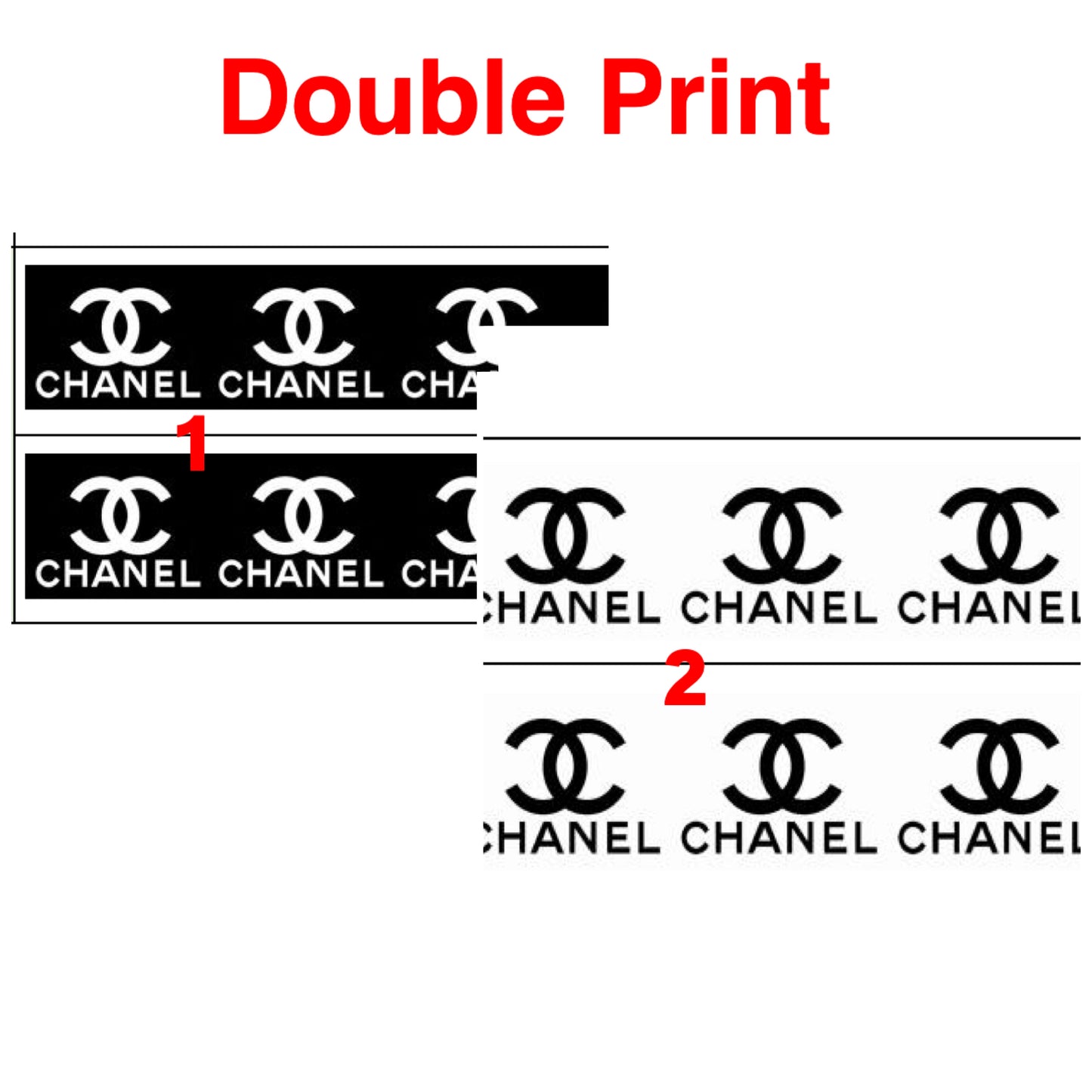 Double Printed Ribbon 1 Inch Wide