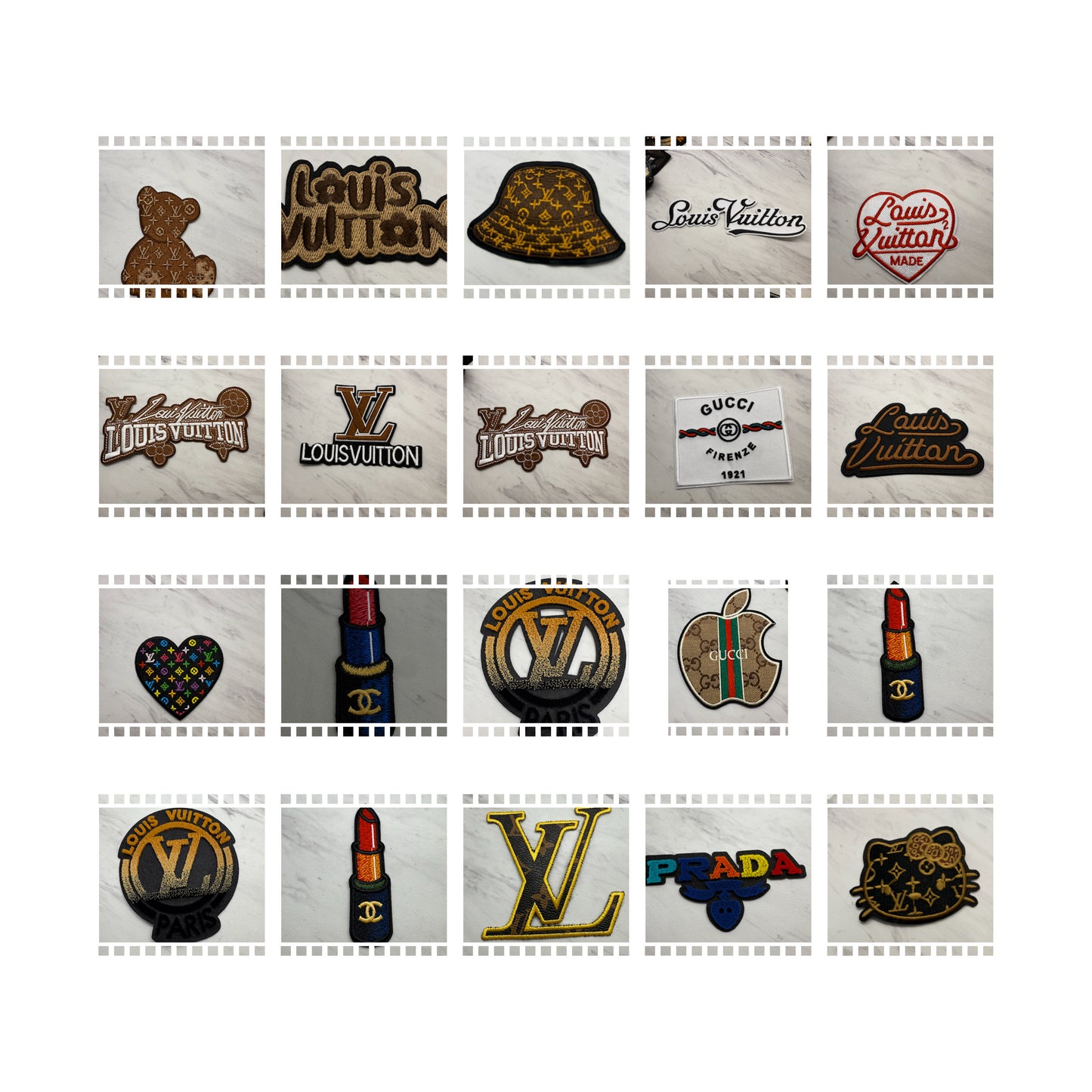 Luxury patches L C G small about 3 inches