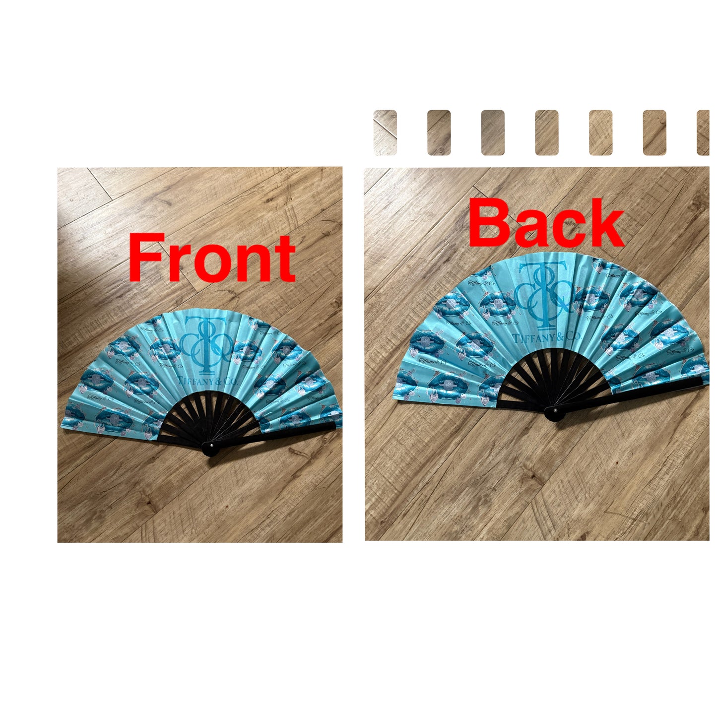 Rave Fan Luxury Designer Inspired Hand Fan Rave Fan Festival Fan Large Rave Fan Folding Fan Large Hand Fan for Festivals
