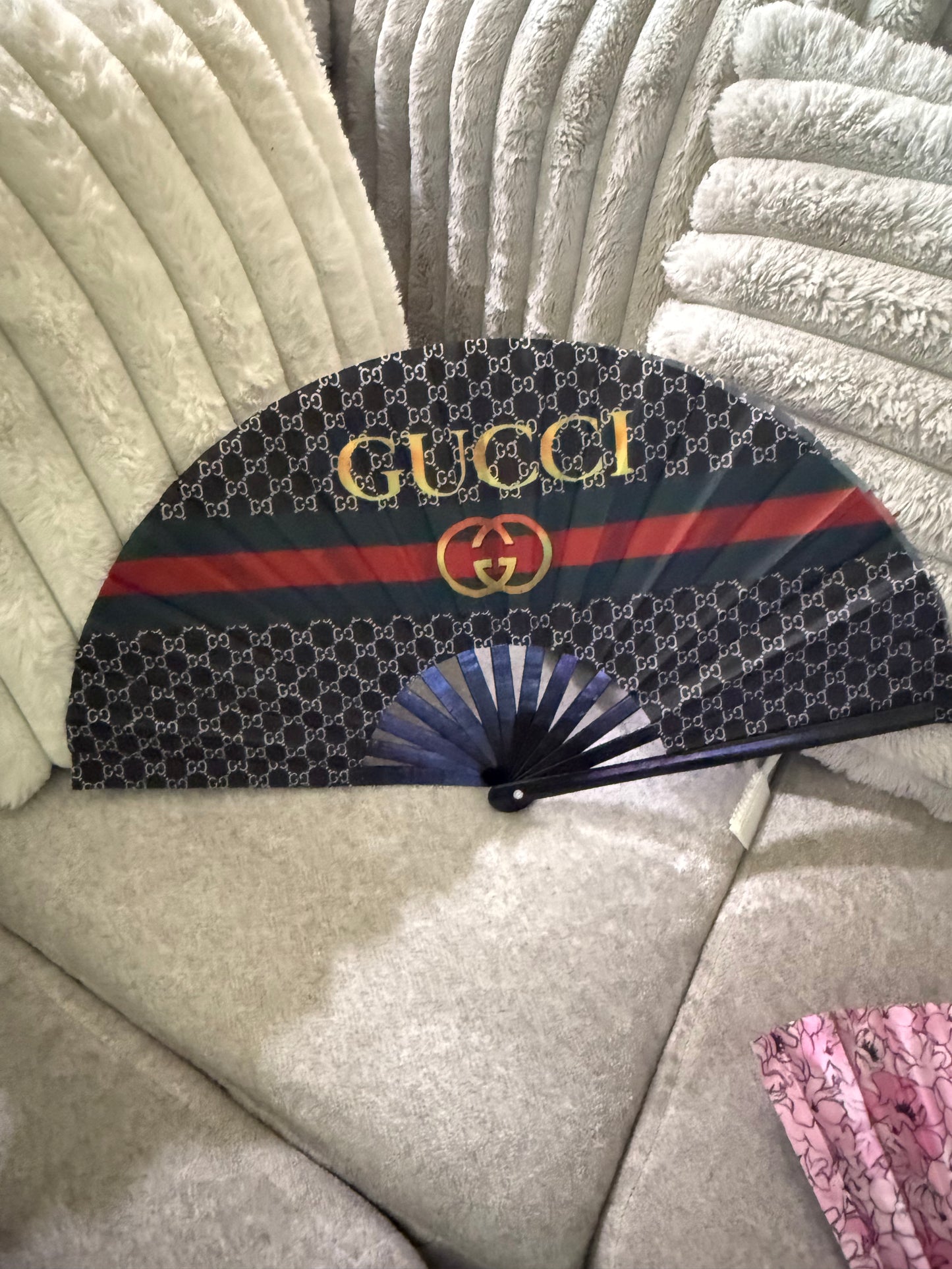 Rave Fan Luxury Designer Inspired Hand Fan Rave Fan Festival Fan Large Rave Fan Folding Fan Large Hand Fan for Festivals