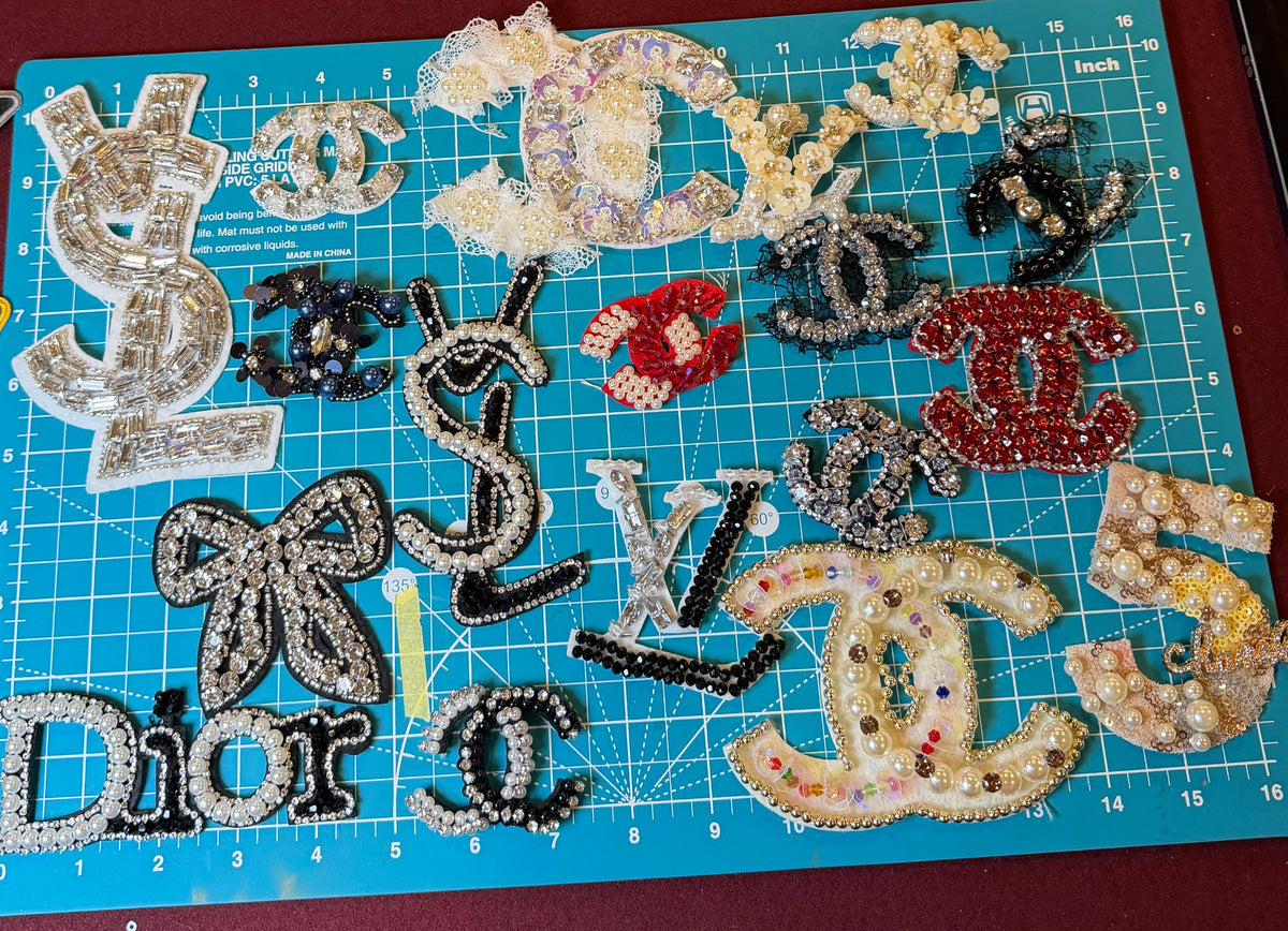 Luxury Beaded Rhinestone Patches – Sew-On or Glue-On Appliqués (Not Iron-On)