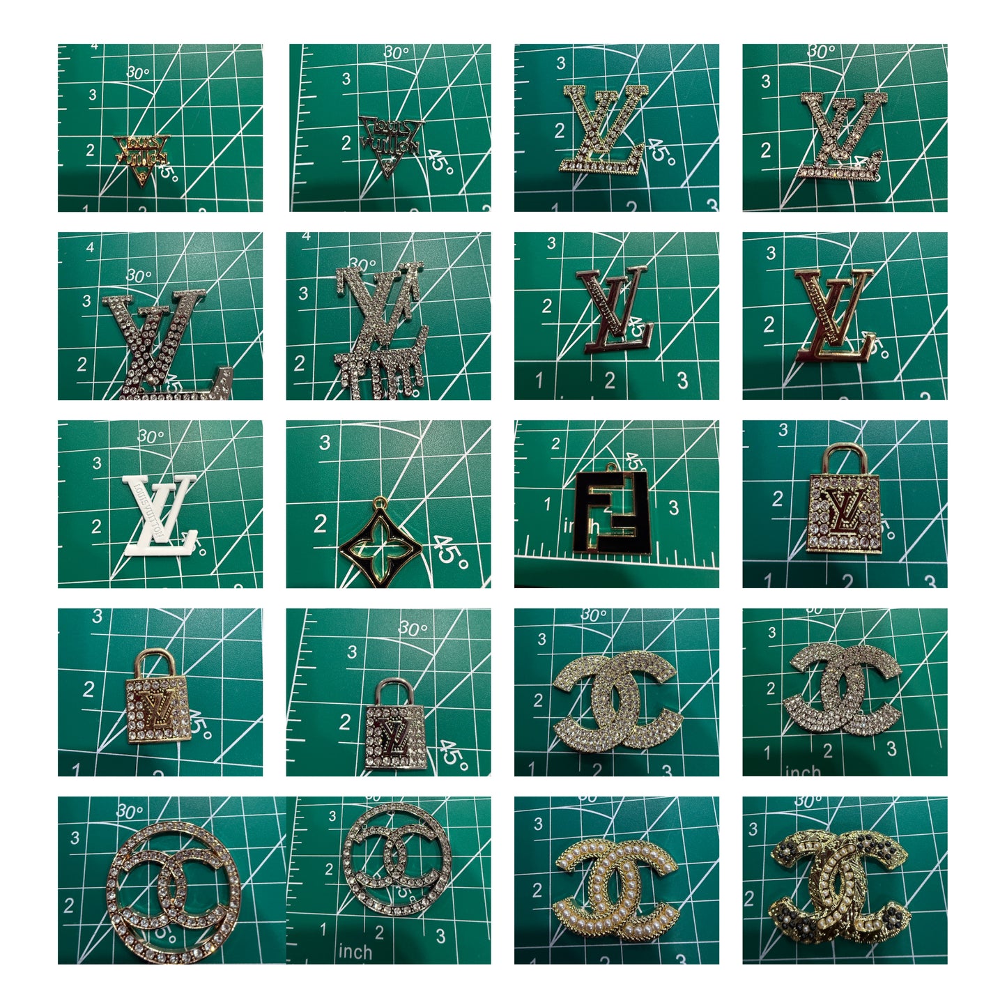 Luxury flat back charms L