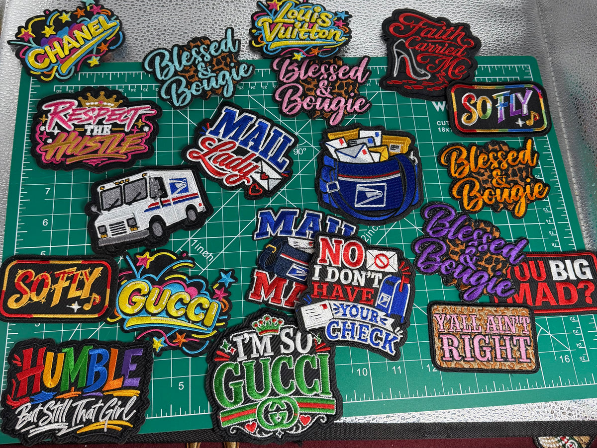 Luxury-Inspired Statement Patches for Jackets & Bags