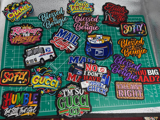 Luxury-Inspired Statement Patches for Jackets & Bags