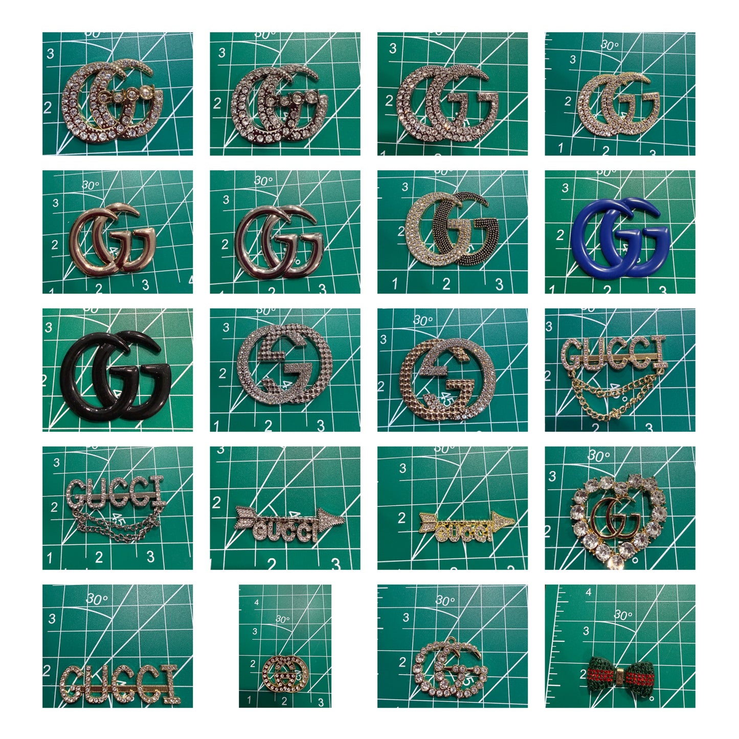 Luxury flat back charms Gu