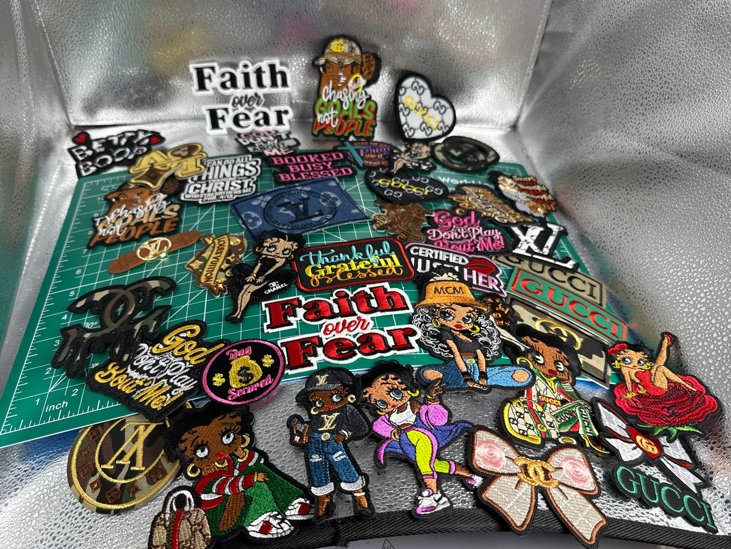 Luxury patches God inspired Betty and more
