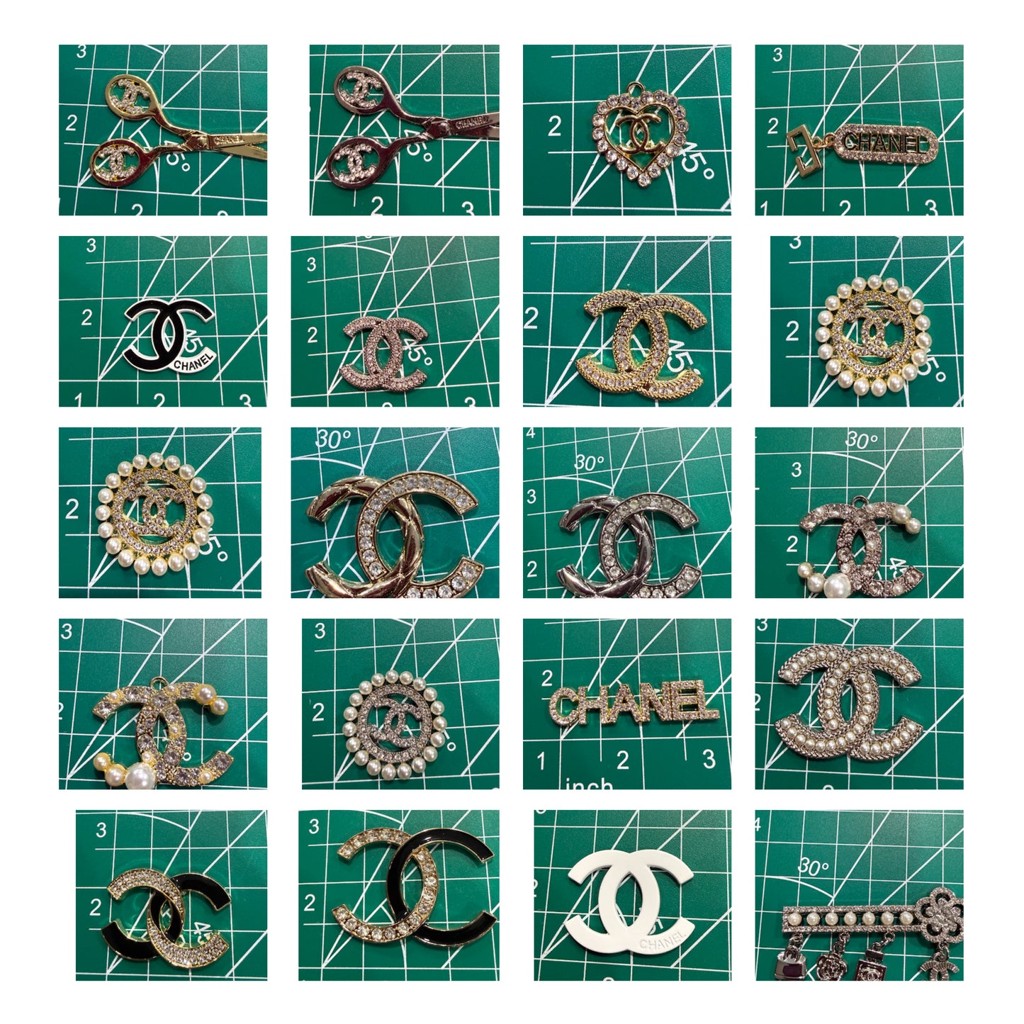 Luxury flat back charms