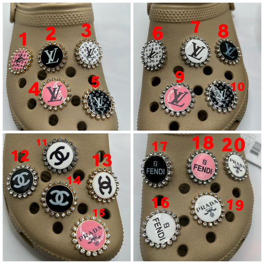 LV Button Shoe Charms