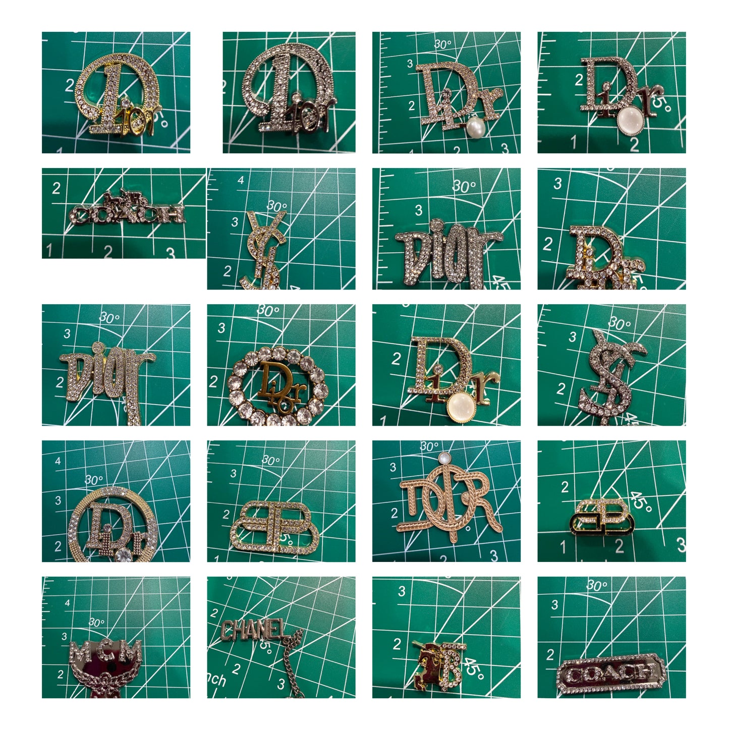 Luxury flat back charms Dio