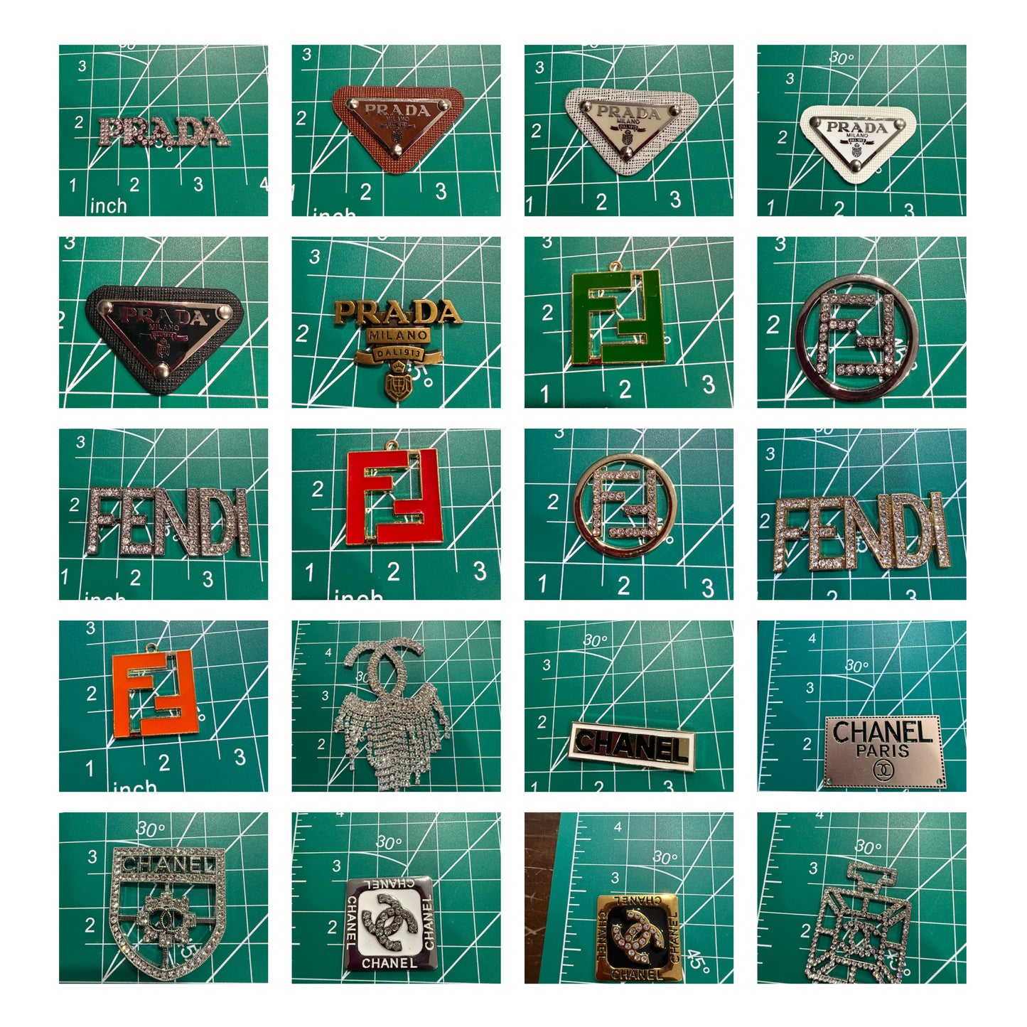 Luxury flat back charms c and Pra