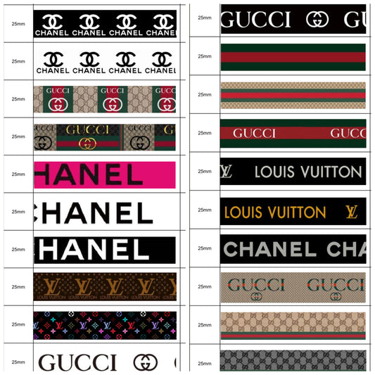 Double Printed Ribbon 1 Inch Wide