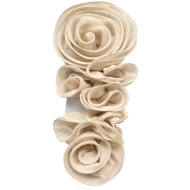 Ruffle Edges 3D Flower Applique for Evening Party Gown Costume Decoration Sewing on Flower Patches for Handcraft Project Sewing Craft Supply