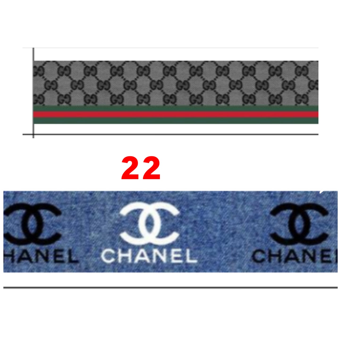 Double Printed Ribbon 1 Inch Wide