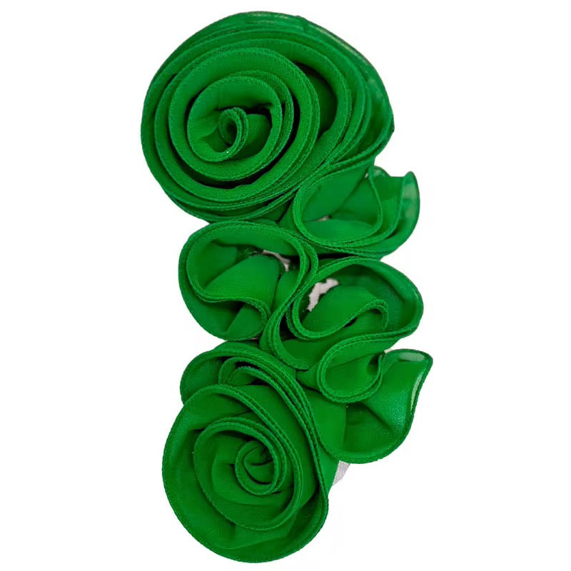 Ruffle Edges 3D Flower Applique for Evening Party Gown Costume Decoration Sewing on Flower Patches for Handcraft Project Sewing Craft Supply