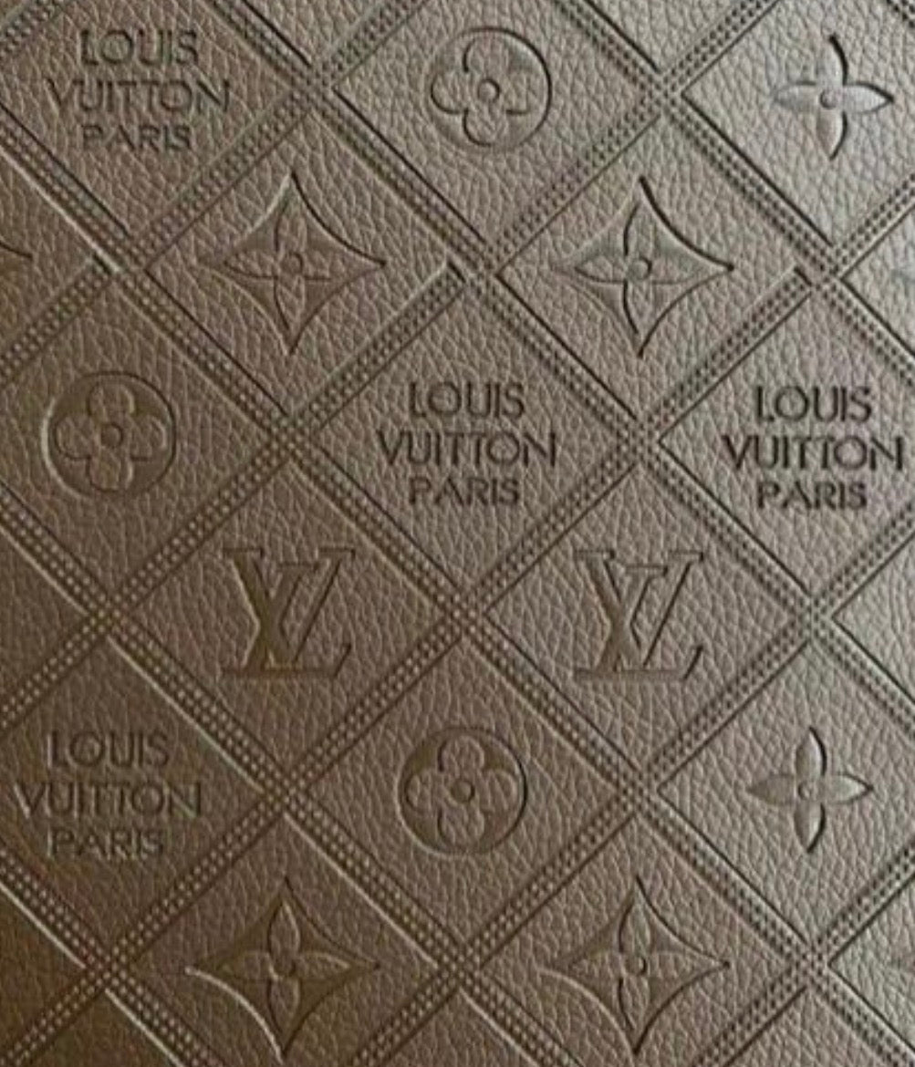 Classic LV Leather Fabric for Shoe Custom Bag Craft