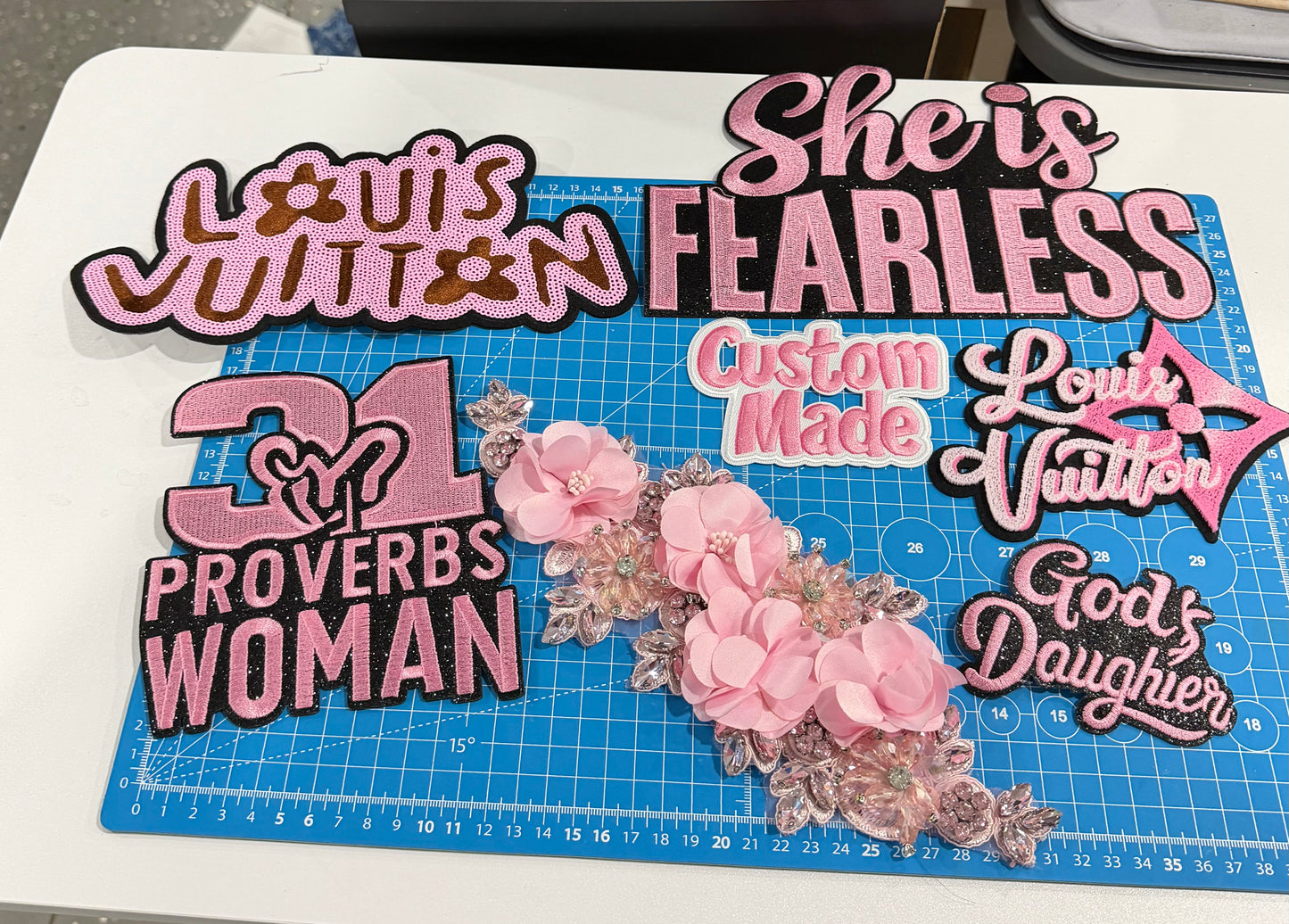 Pink Fearless Woman Luxury Jacket Patch Bundle  God