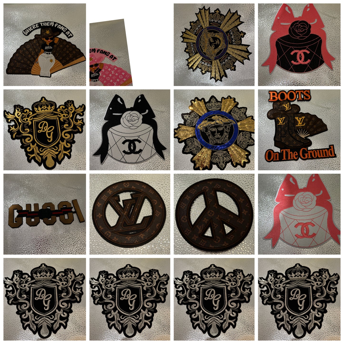 Patches about 5-10 inches