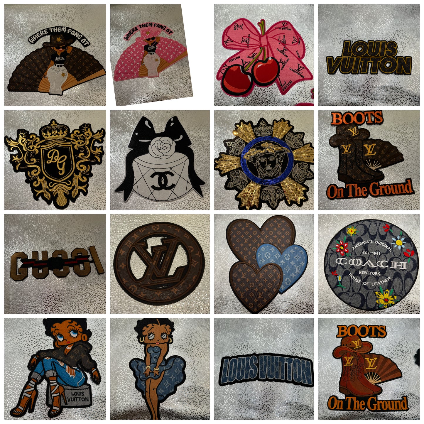 Patches about 5-10 inches