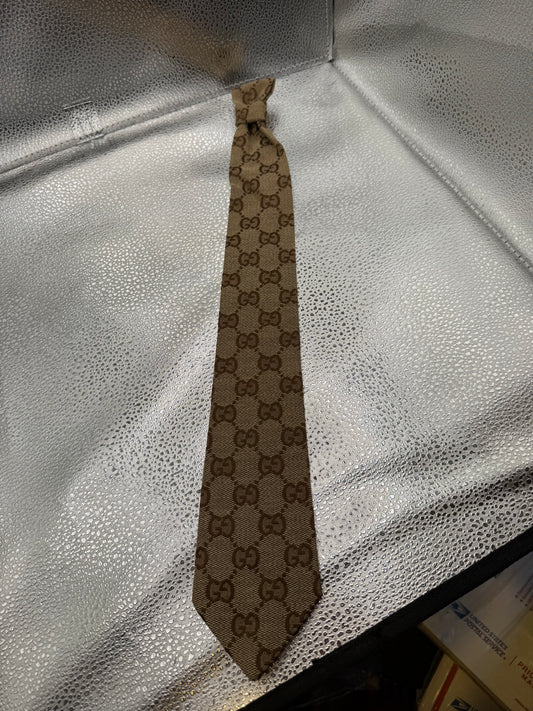 Luxury brown g tie
