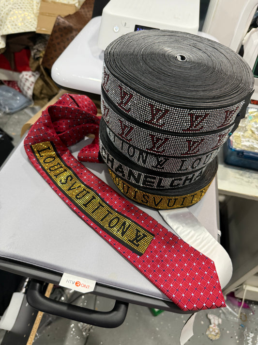 Iron on Ribbon Please peel the white in the back off before ironing