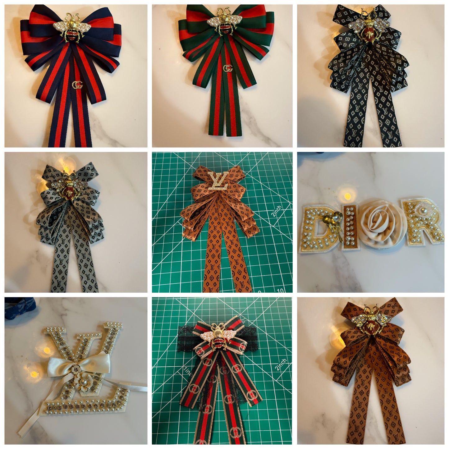 Luxury bows with pin in the back