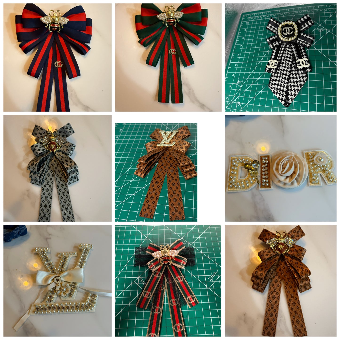 Luxury bows with pin in the back