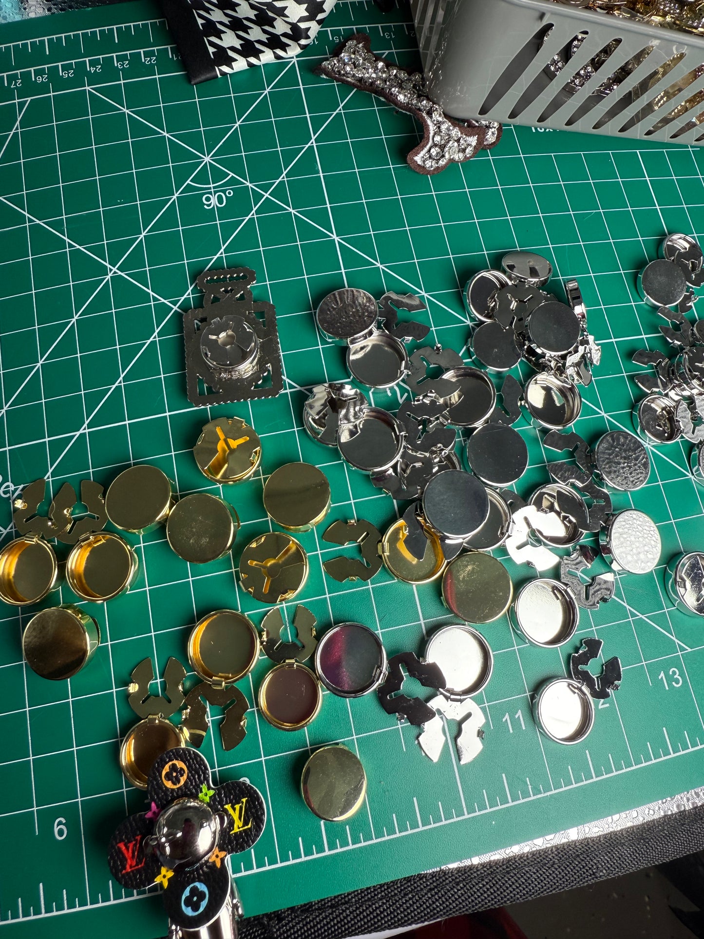 Cuff Links Button Cover Round Brass Blank Cufflinks for Mens Formal Business Shirt