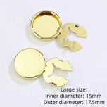 Cuff Links Button Cover Round Brass Blank Cufflinks for Mens Formal Business Shirt