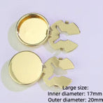 Cuff Links Button Cover Round Brass Blank Cufflinks for Mens Formal Business Shirt
